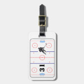 Aangepast Hockey Bag-Label Bagagelabel (Voorkant verticaal)