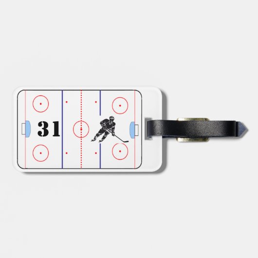 Aangepast Hockey Bag-Label Bagagelabel (Achterkant horizontaal)