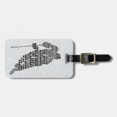 Aangepast Hockey Player Typography Bagagelabel (Voorkant horizontaal)