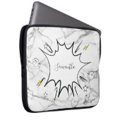 Aangepast Hoesje Marble Comic Book Laptop Sleeve (Voorkant Rechts)