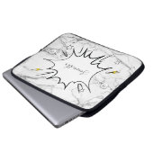 Aangepast Hoesje Marble Comic Book Laptop Sleeve (Voorkant onderkant)