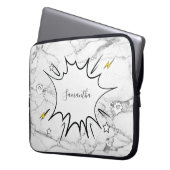 Aangepast Hoesje Marble Comic Book Laptop Sleeve (Voorkant Links)
