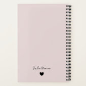 Aangepast Hoesje Reisjournaal | Modern Roze & Zwar Notitieboek (Achterkant)