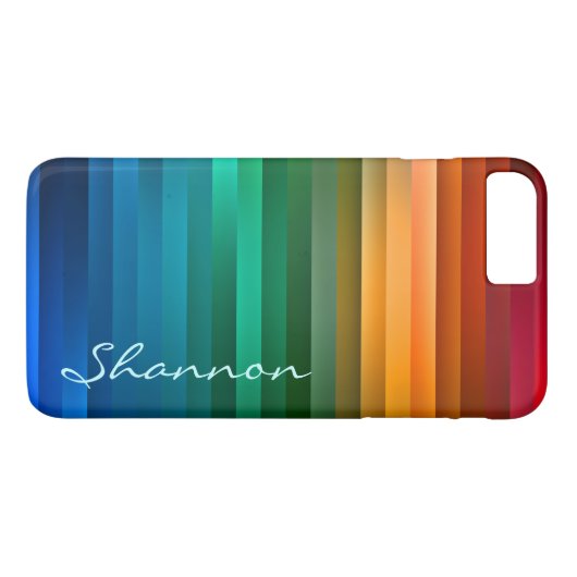 Aangepast hoesje tekstregenboogstripe iPhone 7 (Achterkant (Horizontaal))