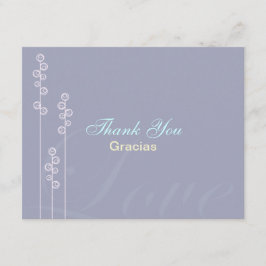 ::aangepast:Hollyhock & Ampersand Bilingual Hartel Bedankkaart