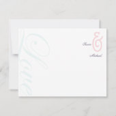 ::aangepast:Hollyhock & Ampersand Bilingual Hartel Bedankkaart (Achterkant)