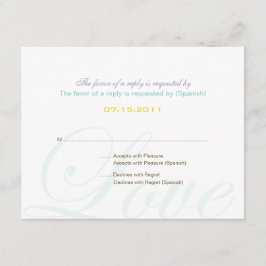 ::aangepast:Hollyhock & Ampersand Bilingual RSVP-k RSVP Kaartje