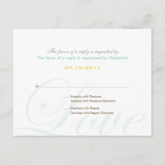 ::aangepast:Hollyhock & Ampersand Bilingual RSVP-k RSVP Kaartje