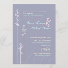 ::aangepast:Hollyhock & Ampersand Bilingual Weddin Kaart
