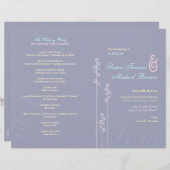 ::aangepast:Hollyhock & Ampersand Wedding Program (Voorkant / Achterkant)