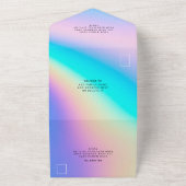 Aangepast holografisch modern elegant all in one uitnodiging (Buitenkant)