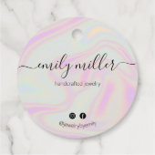 Aangepast holografisch script voor holografisch La Bedankjes Labels (Achterkant)