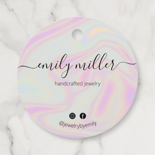 Aangepast holografisch script voor holografisch La Bedankjes Labels (Achterkant)