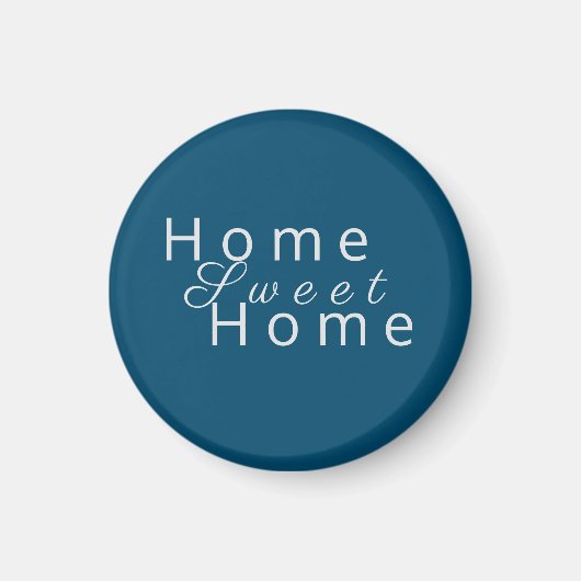 Aangepast "Home Sweet Home" Ocean Blue Magneet (Voorkant)