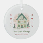 Aangepast "Home voor de Feestdagen" Ornament (Voorkant)