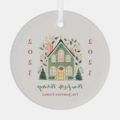 Aangepast "Home voor de Feestdagen" Ornament (Achterkant)