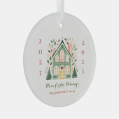 Aangepast "Home voor de Feestdagen" Ornament (Voorkant Rechts)