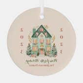 Aangepast "Home voor de Feestdagen" Ornament (Achterkant)