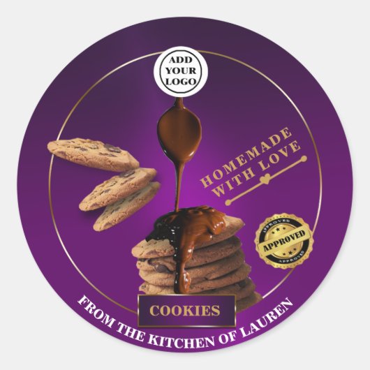 aangepast homemade gebakken koekjes label (Voorkant)