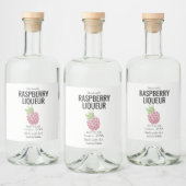 aangepast homemade raspberry liquor bruiloft likeurfles etiket (Flessen)
