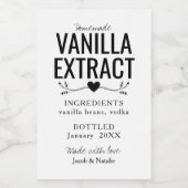 aangepast homemade vanilla extract bruiloft wijn etiket (Enkel label)
