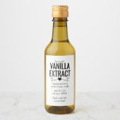 aangepast homemade vanilla extract bruiloft wijn etiket (Voorkant)