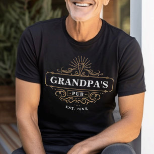 Aangepast homepage van de Pub Home Bar van opa T-shirt