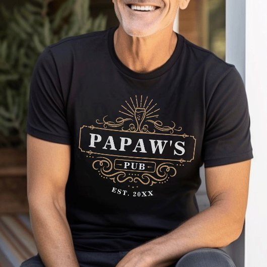 Aangepast homepage van Papaw's Pub T-shirt