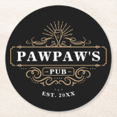 Aangepast homepage van Pawpaw: startbalk Ronde Kartonnen Onderzetter (Voorkant)