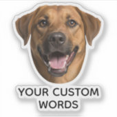 Aangepast hondengezicht met gepersonaliseerde foto sticker (Voorkant)