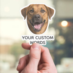 Aangepast hondengezicht met gepersonaliseerde foto sticker