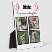 Aangepast hondenliefhebber 4 fotocollage fotoplaat (Zijkant)