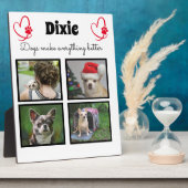 Aangepast hondenliefhebber 4 fotocollage fotoplaat (Zijkant)
