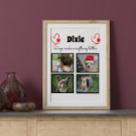 Aangepast hondenliefhebber 4 fotocollage fotoplaat<br><div class="desc">Viel je beste vriend met een aangepaste fotocollage. Als je zoveel leuke herinneringen en foto's hebt, is één foto niet genoeg. Deze plaque heeft 4 foto's, een citaat, en u kunt de naam van uw huisdier personaliseren. U kunt de kleur van de paginafdruk ook veranderen. Om aan te passen, kunt...</div>
