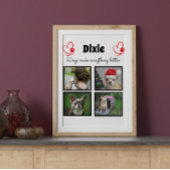 Aangepast hondenliefhebber 4 fotocollage fotoplaat