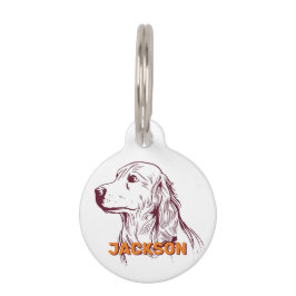 Aangepast Hondenliefhebber Golden Retriever Aangep Huisdierpenning