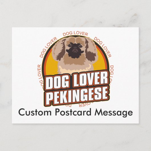 Aangepast Hondenliefhebber Pekingese Hondenras Briefkaart (Voorkant)