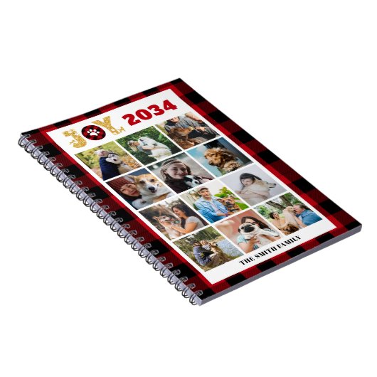 Aangepast Hondenliefhebber voor fotocollage Rood B Notitieboek (Rechterzijde)