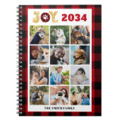 Aangepast Hondenliefhebber voor fotocollage Rood B Notitieboek (Voorkant)