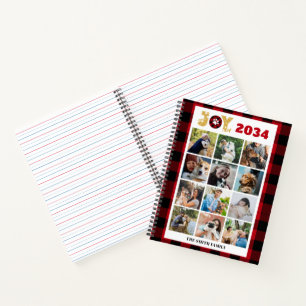 Aangepast Hondenliefhebber voor fotocollage Rood B Notitieboek