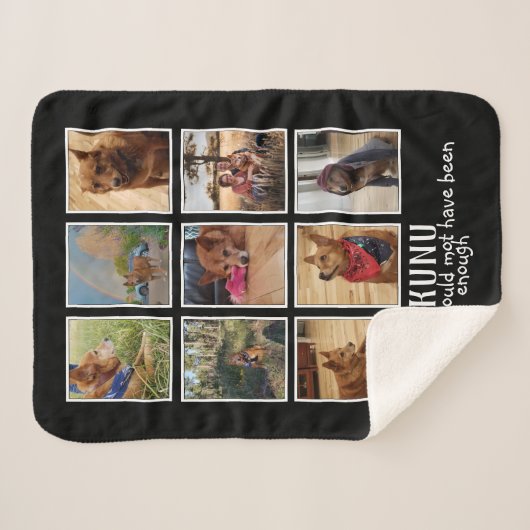 Aangepast Hondenliefhebber voor herdenkingseveneme Sherpa Deken (Voorkant (horizontaal))
