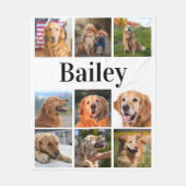 Aangepast Hondenliefhebber voor persoonlijke foto' Fleece Deken (Voorkant)