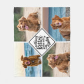 Aangepast hondenliefhebbersscript 4 huisdierfotoco fleece deken (Voorkant)