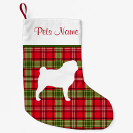 Aangepast Hondenras rood en groen geplakt Kleine Kerstsok