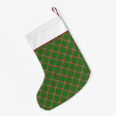 Aangepast Hondenras rood en groen geplakt Kleine Kerstsok (Achterkant (Hangend))