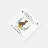 Aangepast hondenweddenschap Dank je Labrador Cockt Servet (Hoek)