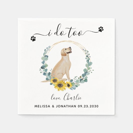 Aangepast hondenweddenschap dat ik te gele lab Coc Servet (Voorkant)