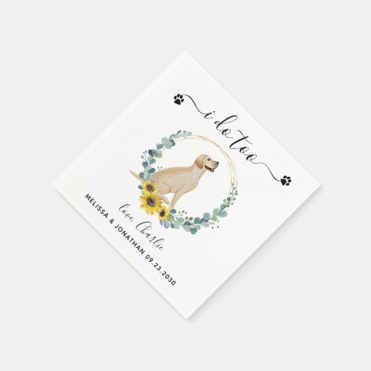 Aangepast hondenweddenschap dat ik te gele lab Coc Servet (Hoek)