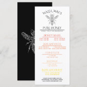 Aangepast honinghondenmenu menu (Voorkant / Achterkant)