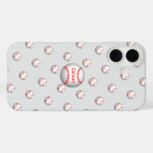 Aangepast honkbal met rode titels Case-Mate iPhone case (Achterkant (horizontaal))